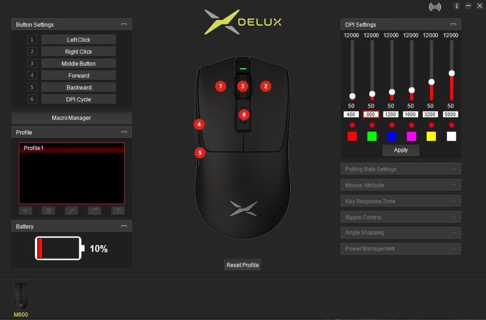 Delux M800 pro. Игровая беспроводная мышь на топовом сенсоре!