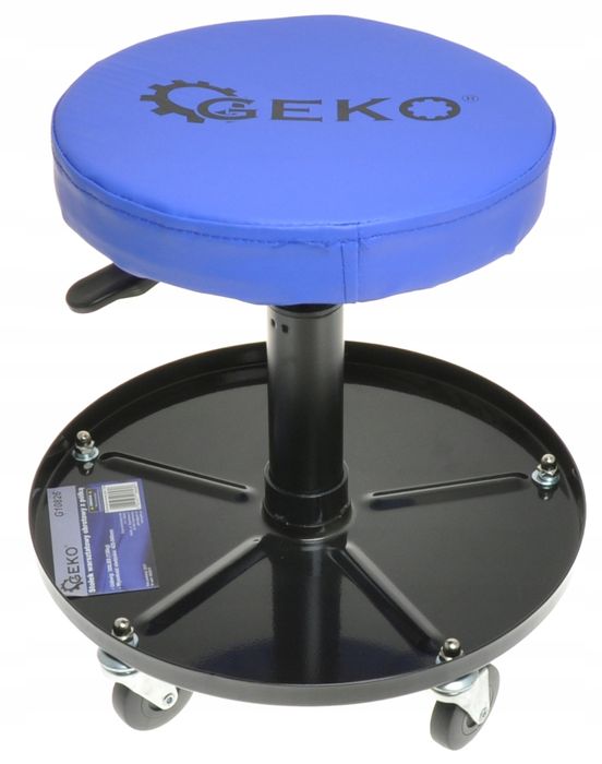 Taboret Warsztatowy Z Regulacją Wysokości Obrotowy Stołek Y Z Półką