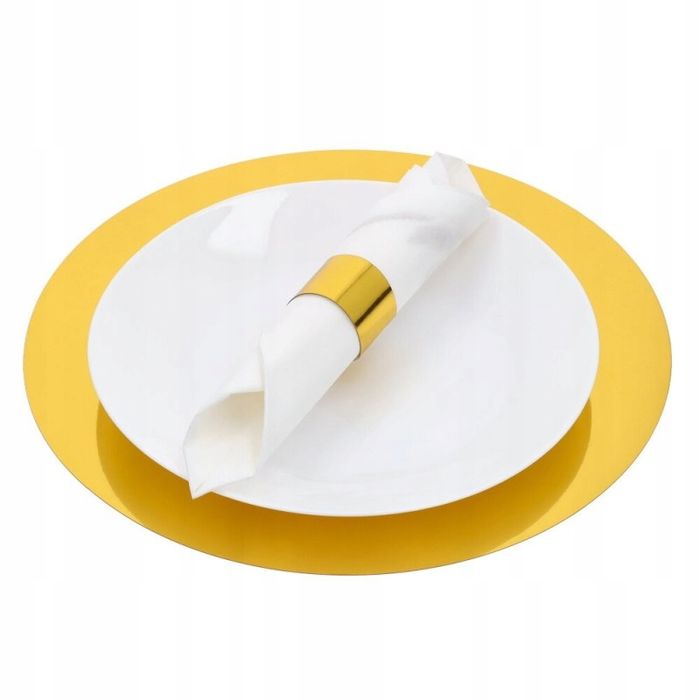 Okrągły Podkład Podkładka Podtalerz Pod Talerz Tort Ciasto Złoty 28 Cm