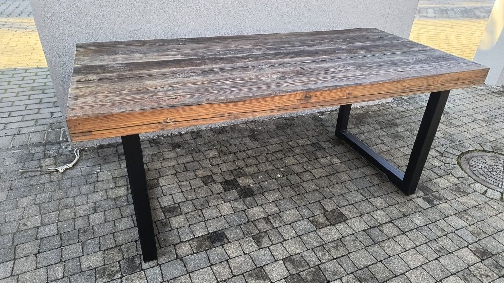 Stół loftowy. Lite drewno.