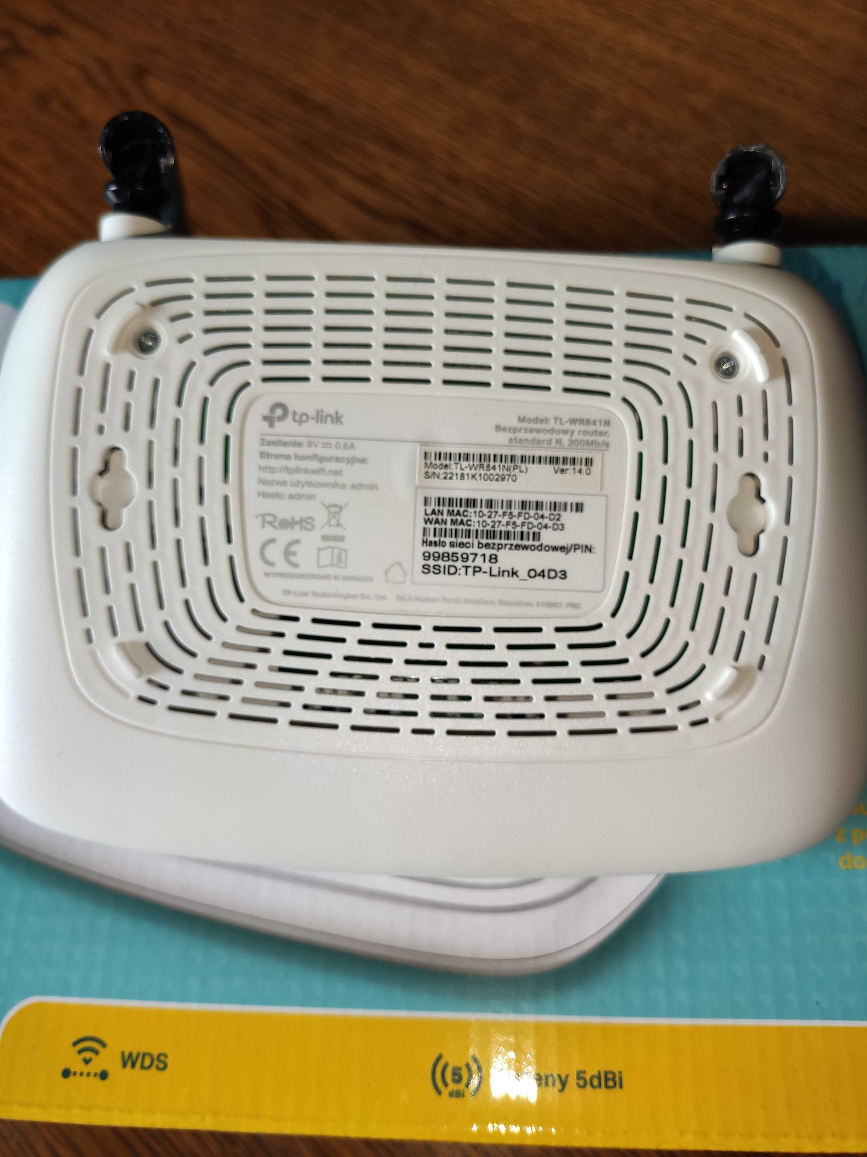 Router bezprzewodowy TP-Link 300mb/s, TL-WR841N, standard N