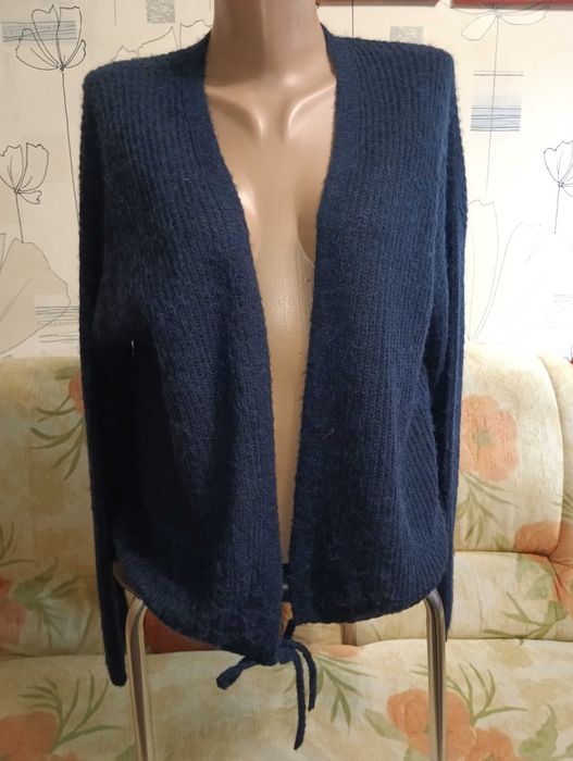 Мохеровая кофта, темно-синий цвет размер М