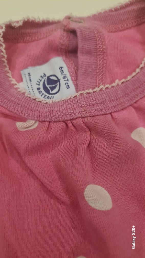 Body para bebe menina 6 Meses. Petit Bateau