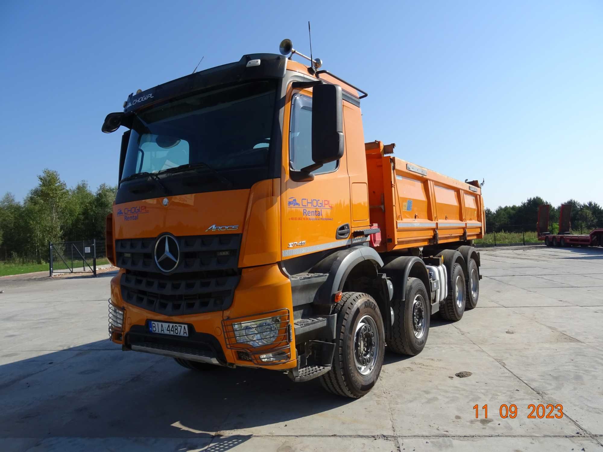 Wywrotka 4-osiowa Mercedes Actros - Wynajem