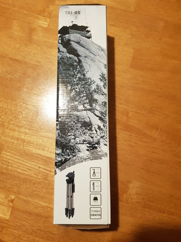 Statyw FOTO/VIDEO, głowica3D, QRS, NOWY, 365mm/1065mm, TRI-05
