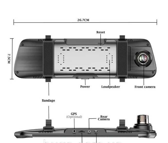 Опт.ЦІНА! Дзеркало відеореєстратор ЖК "10"12Мп DVR 2камери ГАРАНТІЯ 6м