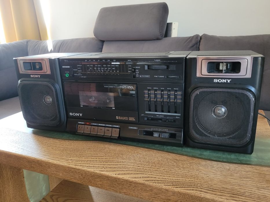 Retro 80' 90' Wieża Bombox Mini Radio FM Kasetowe PHILIPS CFS-1250L