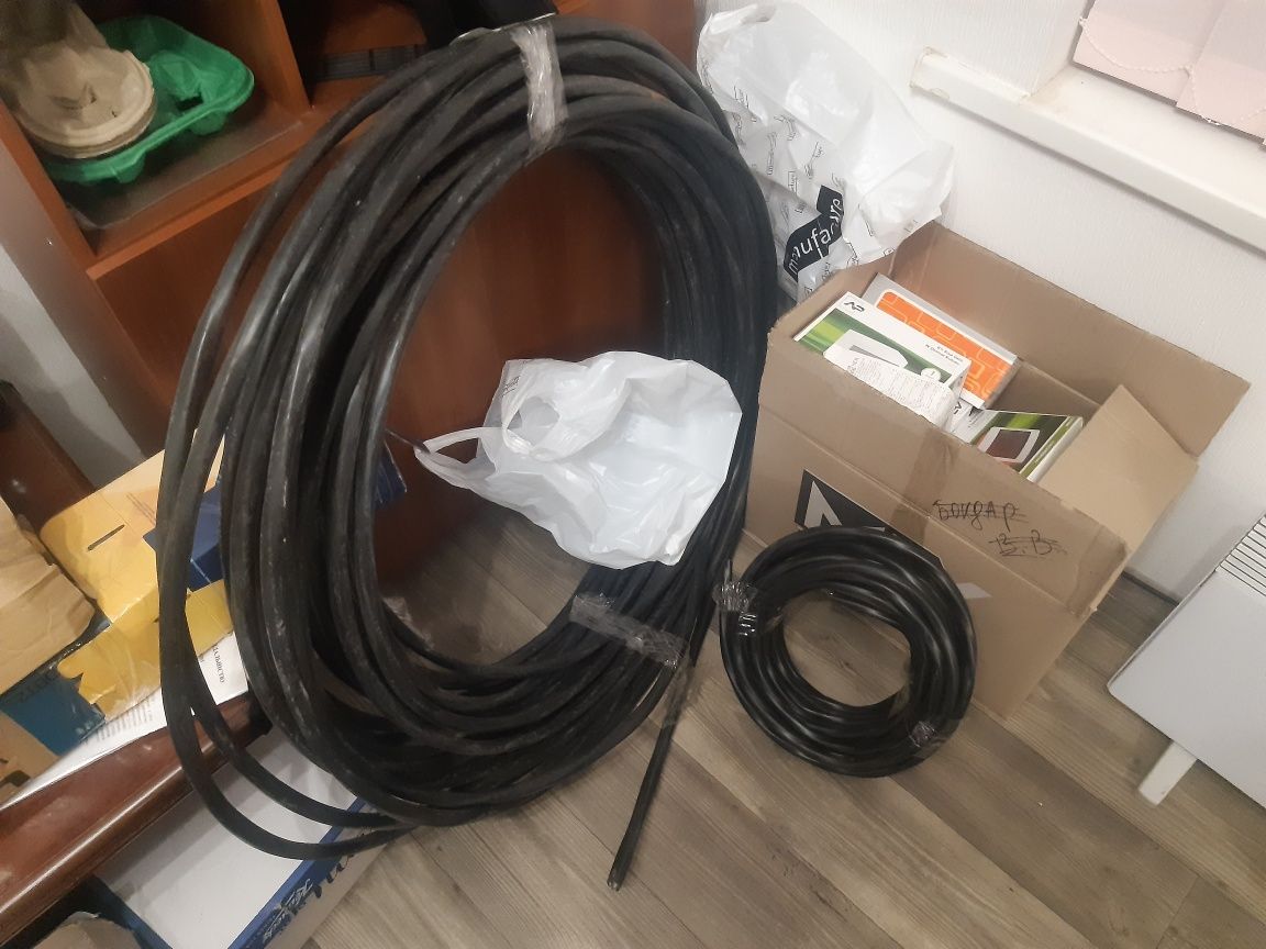 Новый 56 метров кабель алюминиевый АВВГ 4х16