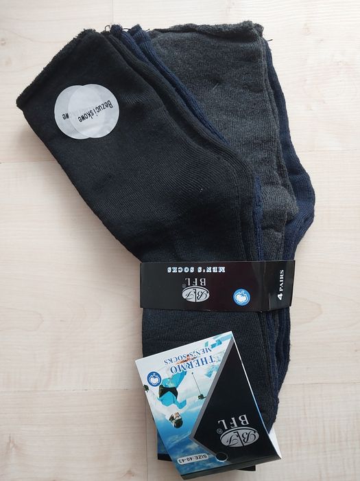 Skarpety męskie frotte bezuciskowe 4 pary