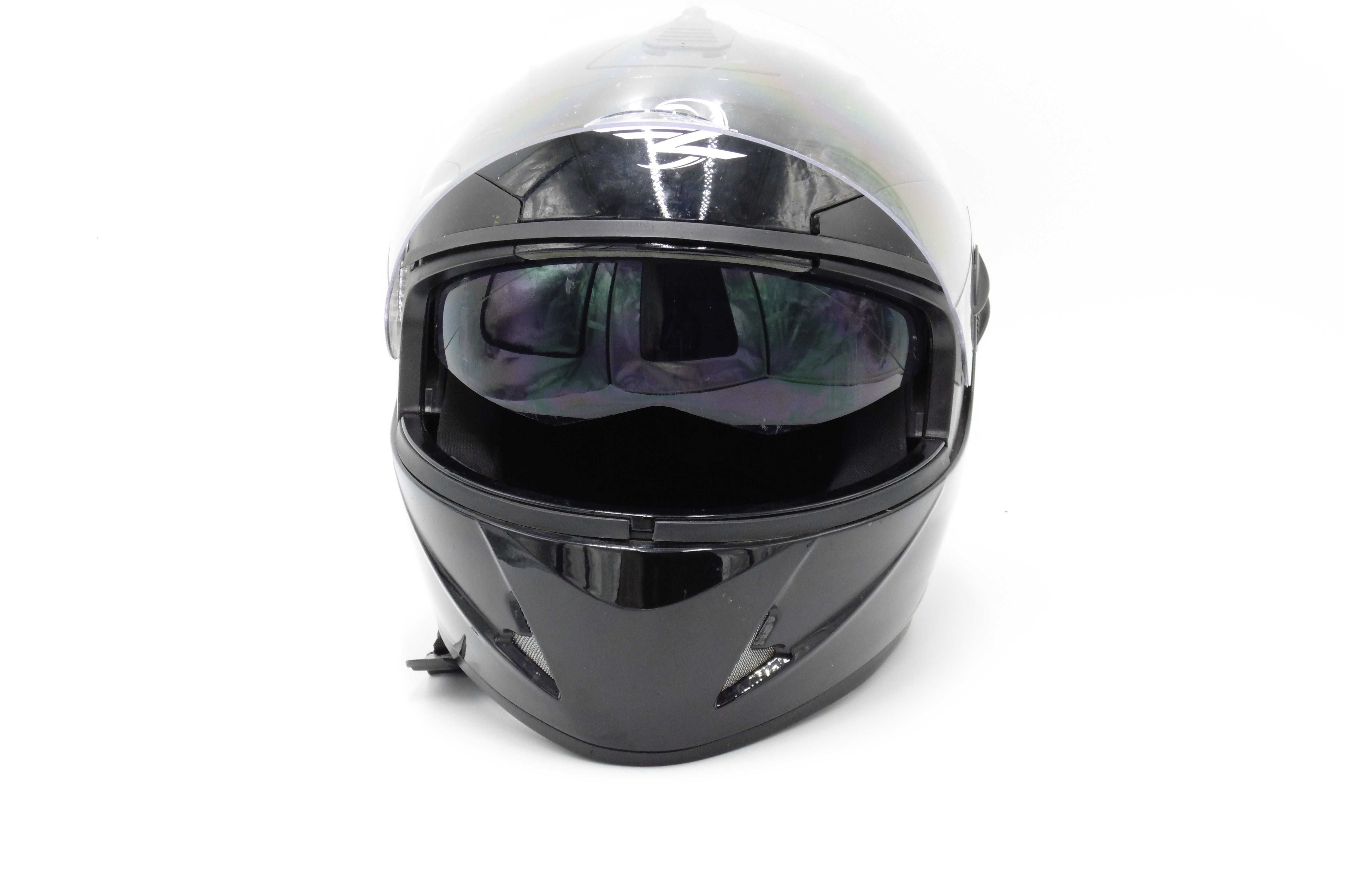 Kask pełny motorowy motorowerowy blenda  Zipp czarny r.XL