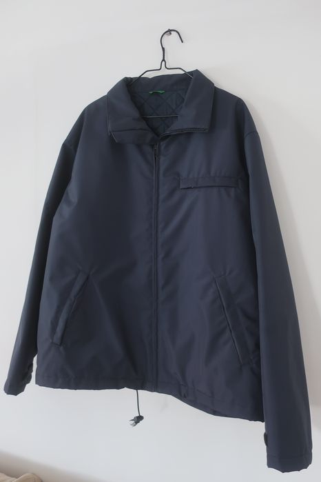 Casaco Benetton (made in Italy, azul escuro, novo)