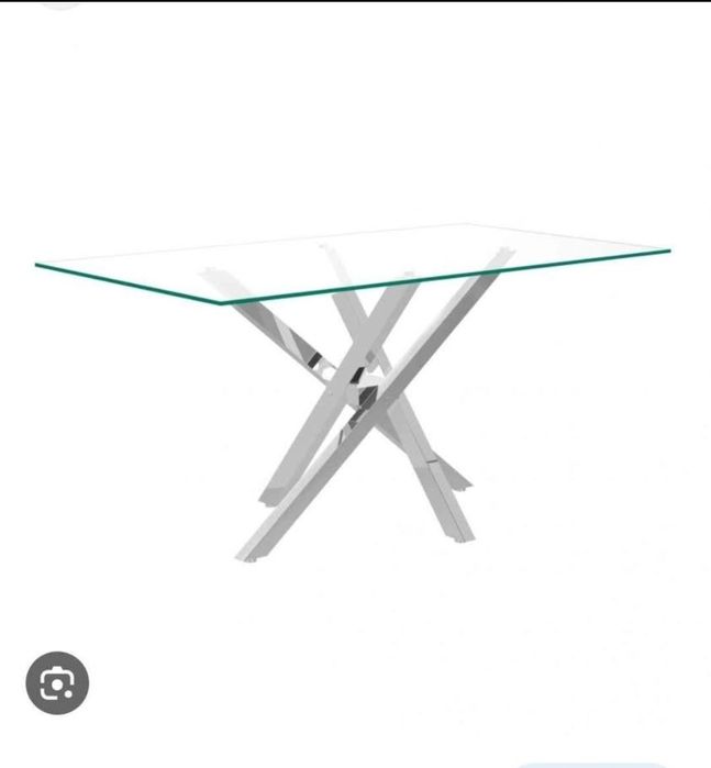 Mesa vidro 136X82cm Usado Entreg em Mão santa iria azoia Faço Entrega