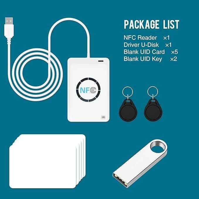 USB NFC RFID Reader Writer czytnik kart Chip RFID