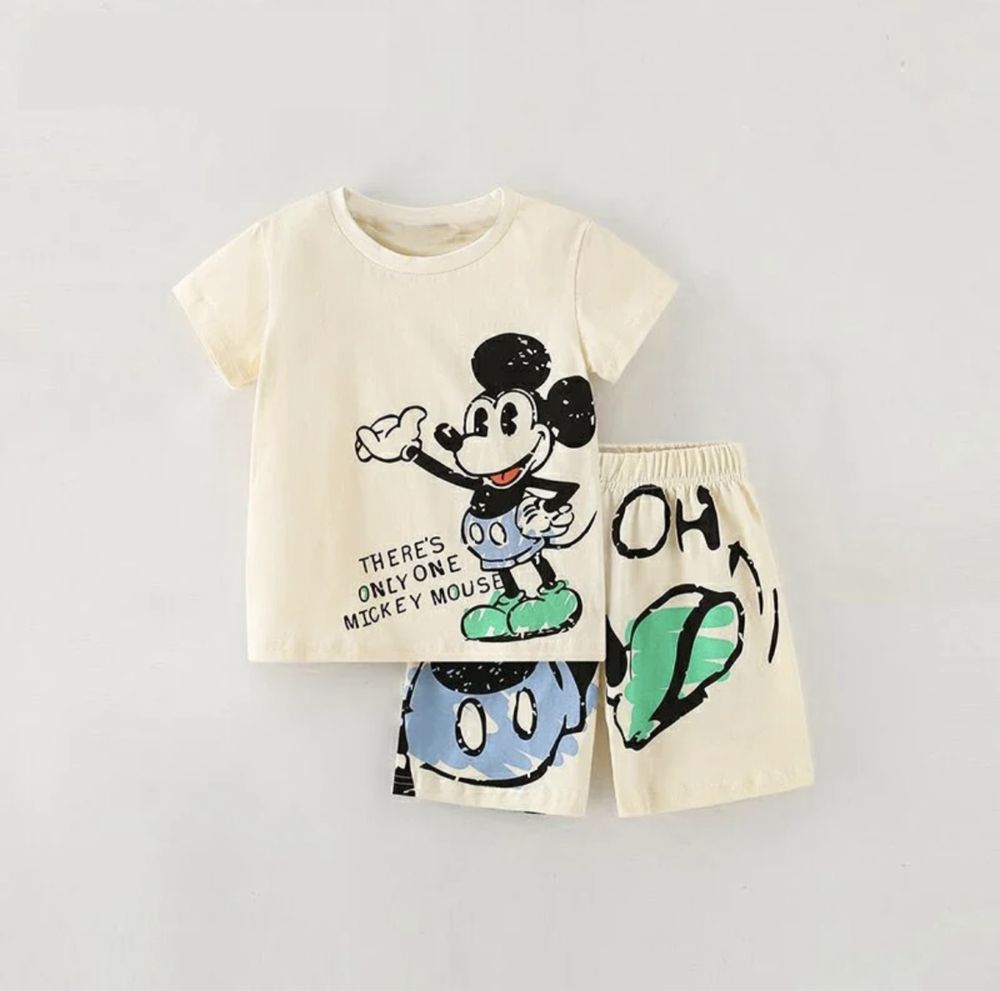 Летний костюм микки Mickey Mouse комплект футболка штаны