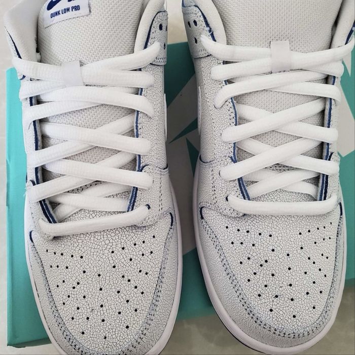 Кросівки Nike Dunk SB Low PRM White Game Royal Найк данки білі сині