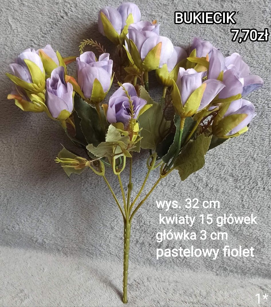 Bukiecik róże fioletowe