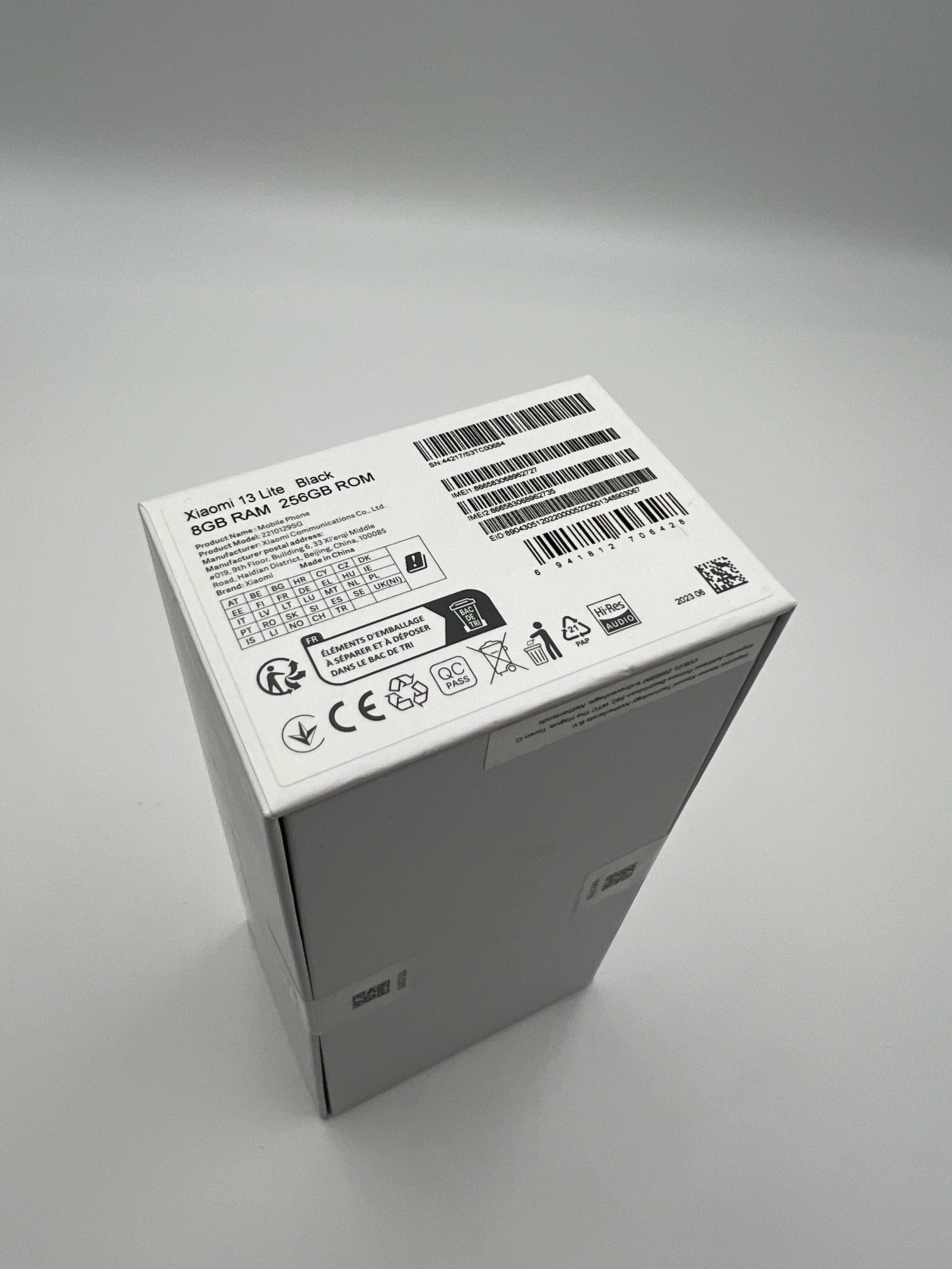 XIAOMI 13 LITE 5G 8/256GB Black/czarny /NOWY/brak blokad