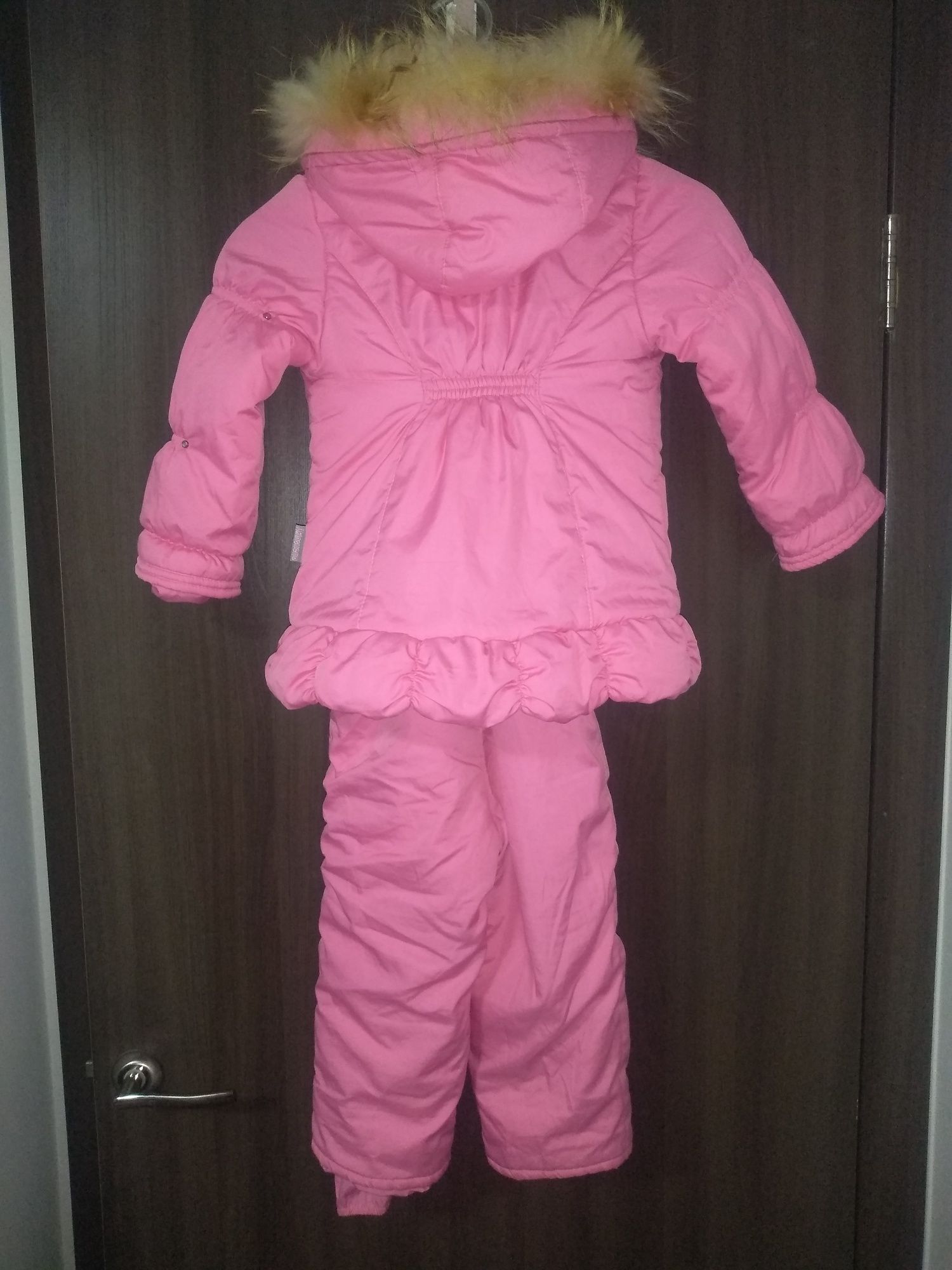 Теплый детский набор куртка и комбинезон 3-4 лет