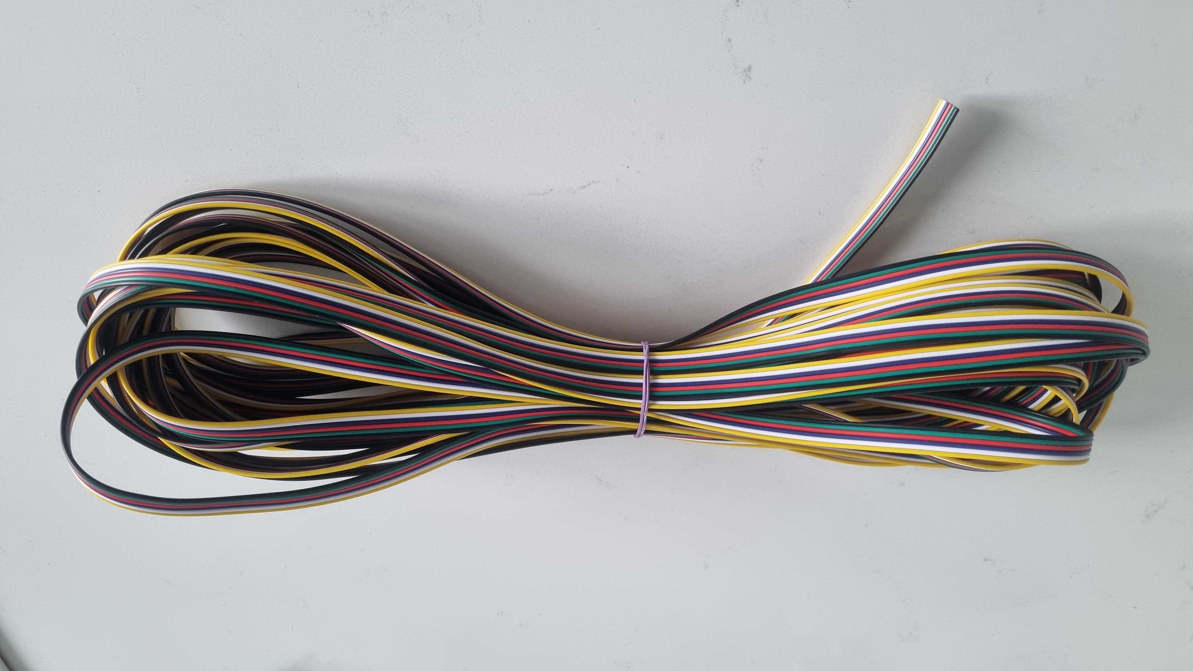 Przewód do taśm LED RGB+CCT 6-PIN AWG22 kabel 6pin