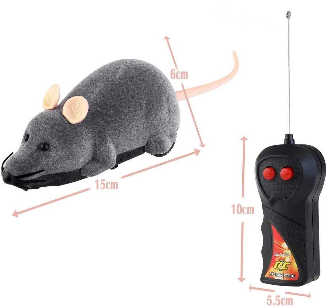 Бездротова миша - щур на пульті управління  іграшка для котів та собак