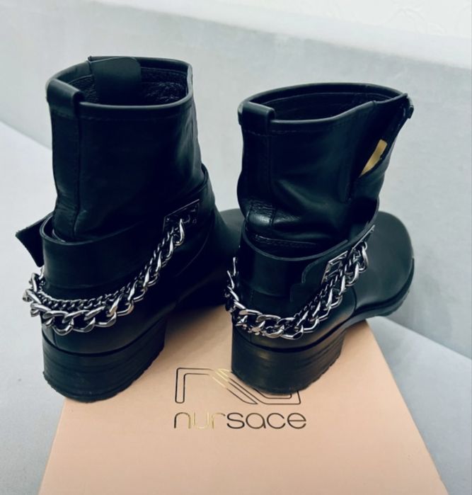 Ботинки сапоги ботфорты челси мюли броги zara attizzare кожа