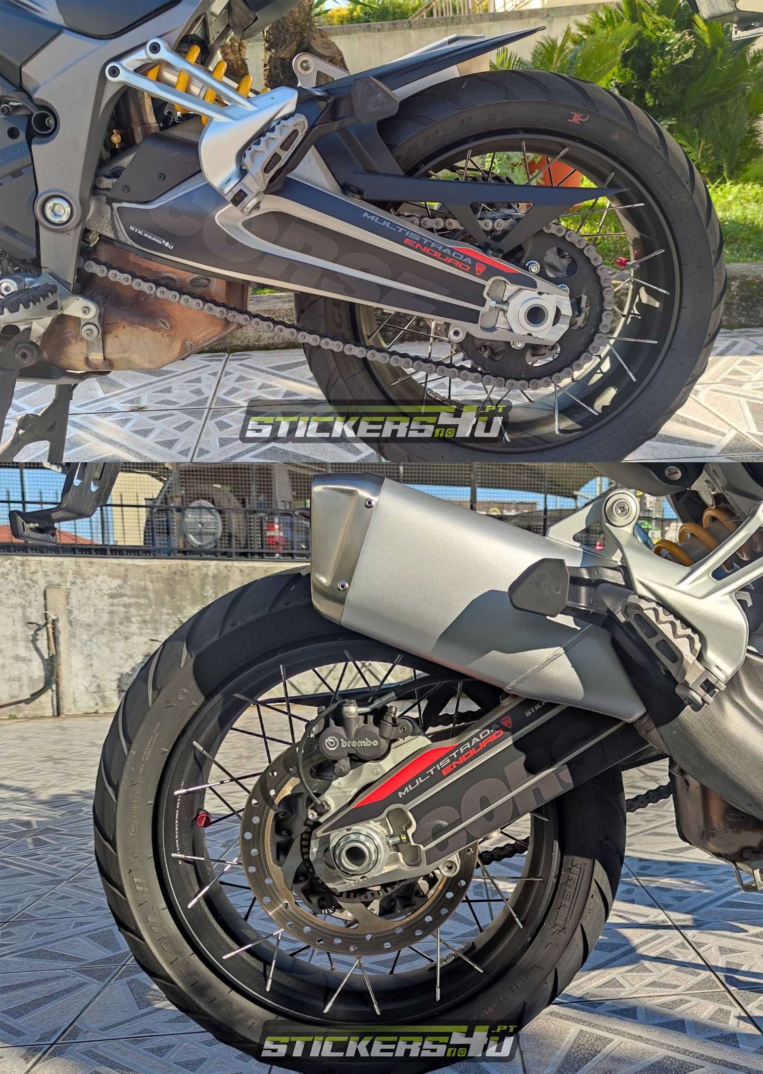 Ducati Multistrada e Desert X Personalizações/autocolantes Motos/Malas
