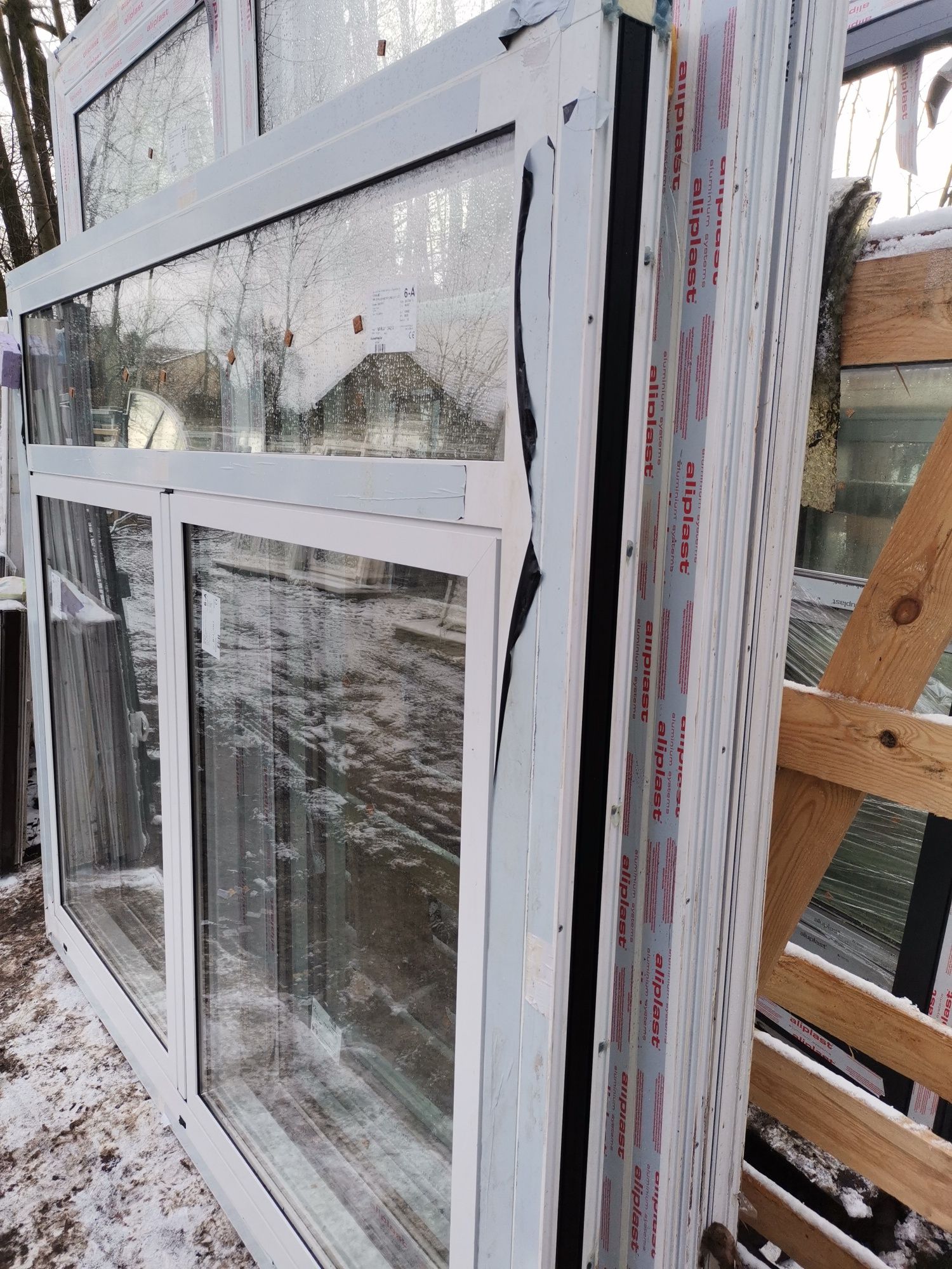 Okno aluminiowe  210x180 Ruchomy słupek Nowe bardzo tanio