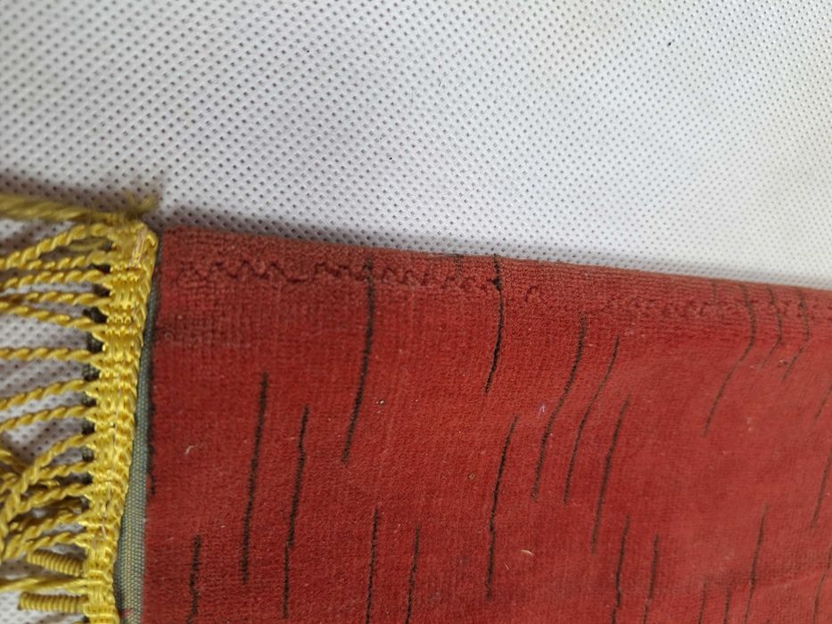 stary secesyjny welurowy kilim, obrus, narzuta