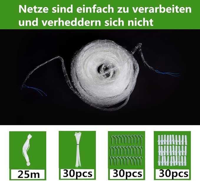 Zestaw Siatka na balkon dla kota 3x8m