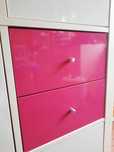 Ikea Kallax wklad z dwiema szufladami róż