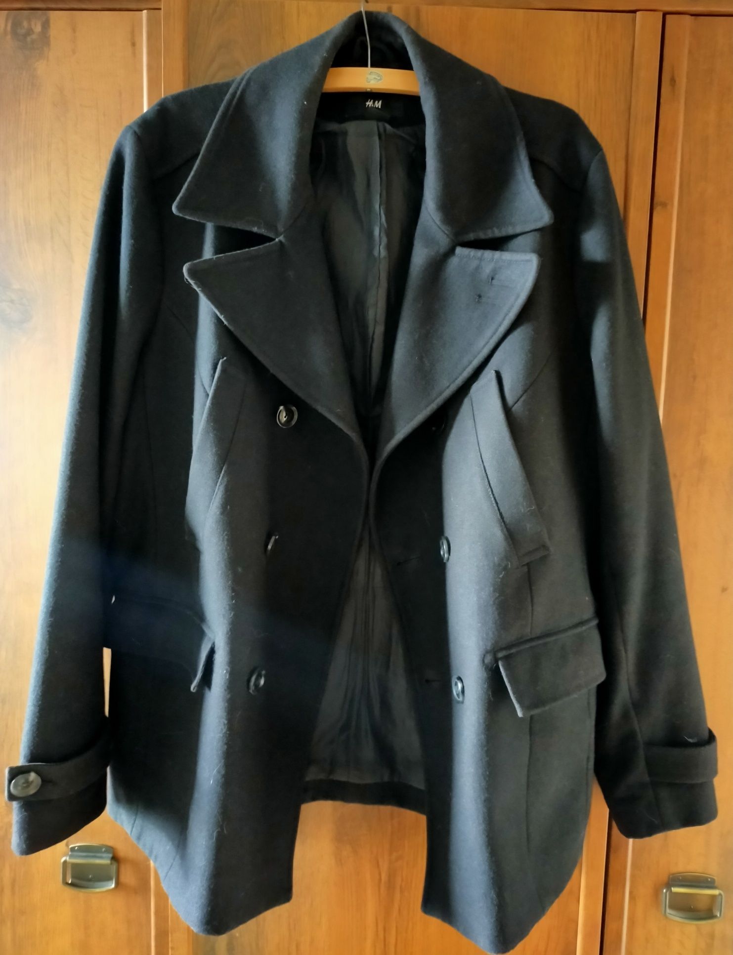 Płaszcz męski H&M czarny XL/54