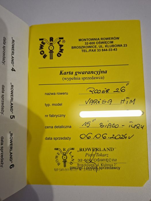 Rower MTB 26" aluminiowa rama- NOWY