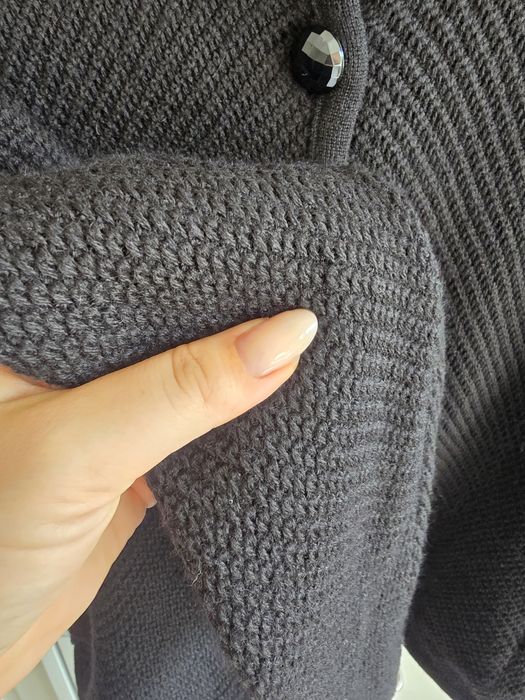 Kardigan damski wełniany merino sweter klasyczny na guziki