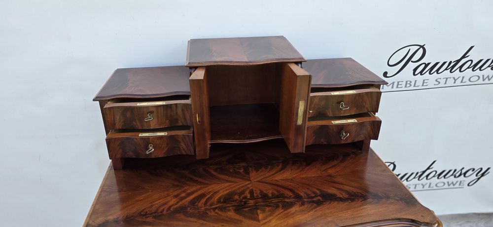 Sekretarzyk Biurko stylowe Mahoń Ludwik Chippendale