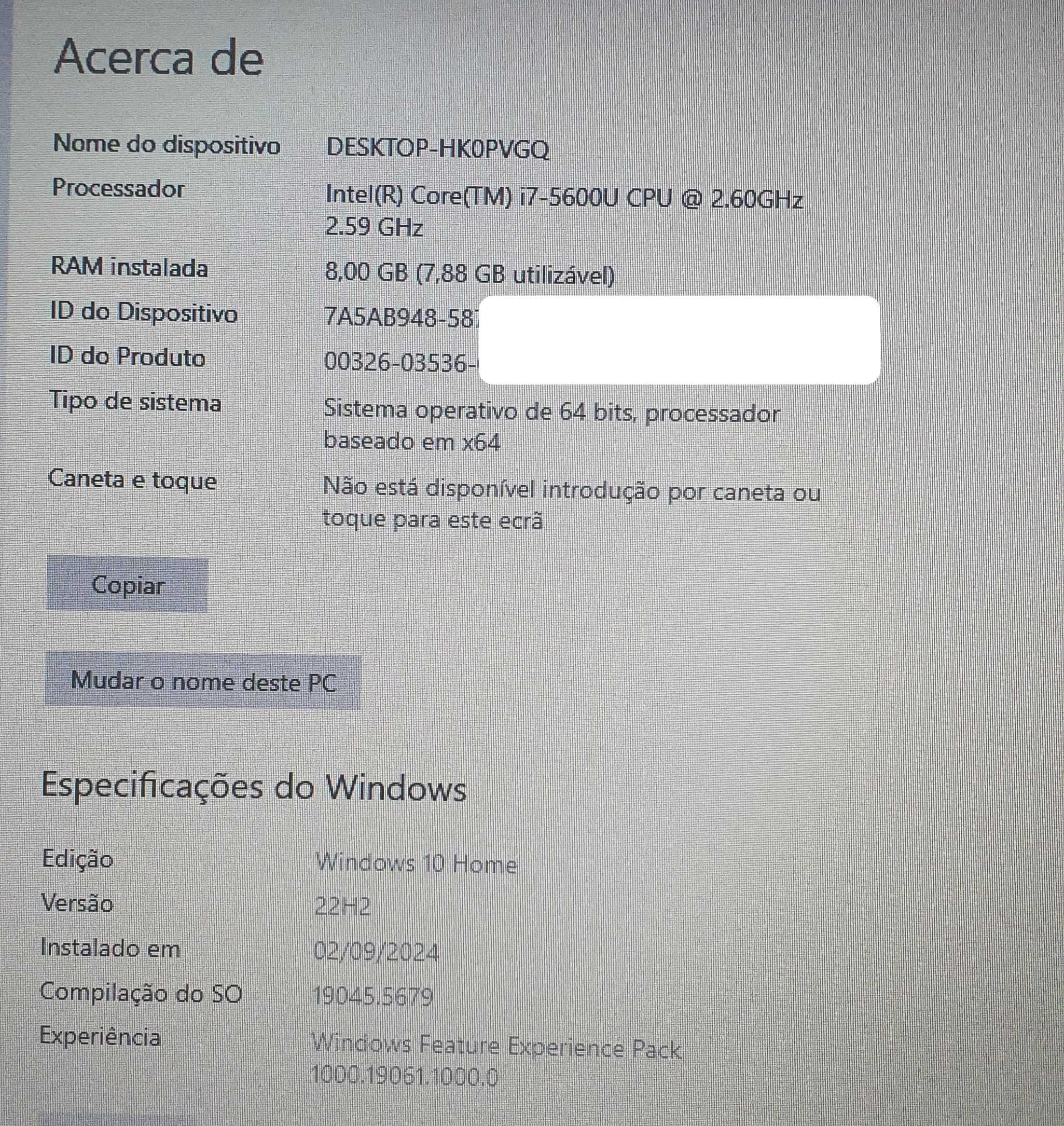 portátil DELL LATITUDE E7450 i7 8GB 24OGB SSD 14'' WIN10