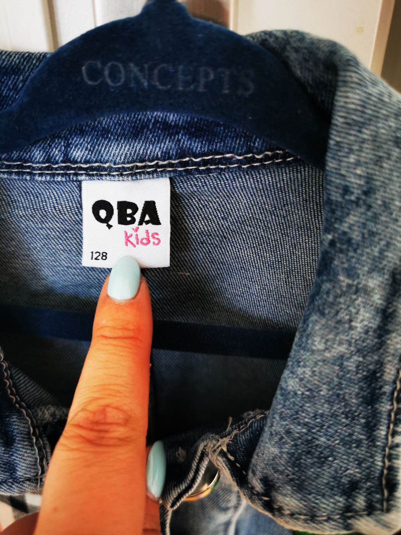 Kurtka marynarka Qba kids 128 jeans bawełna