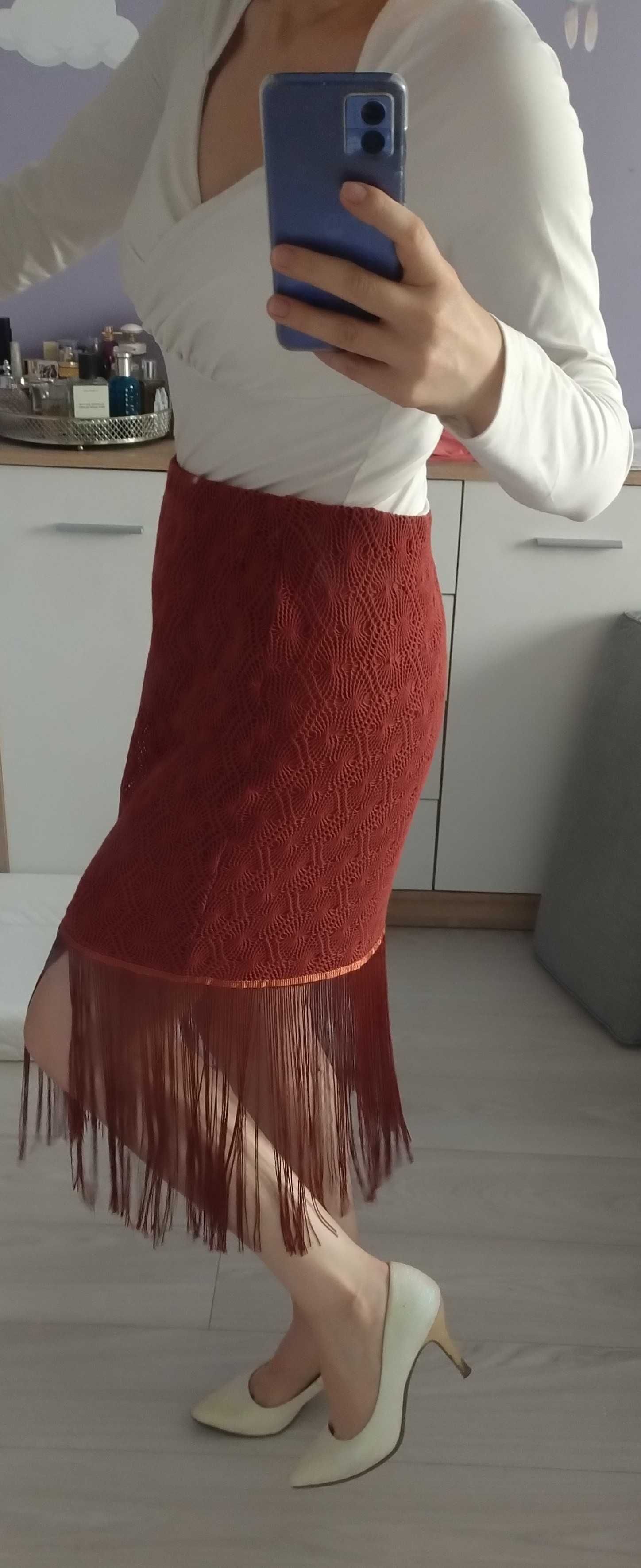Spódnica mini z frędzlami Mohito