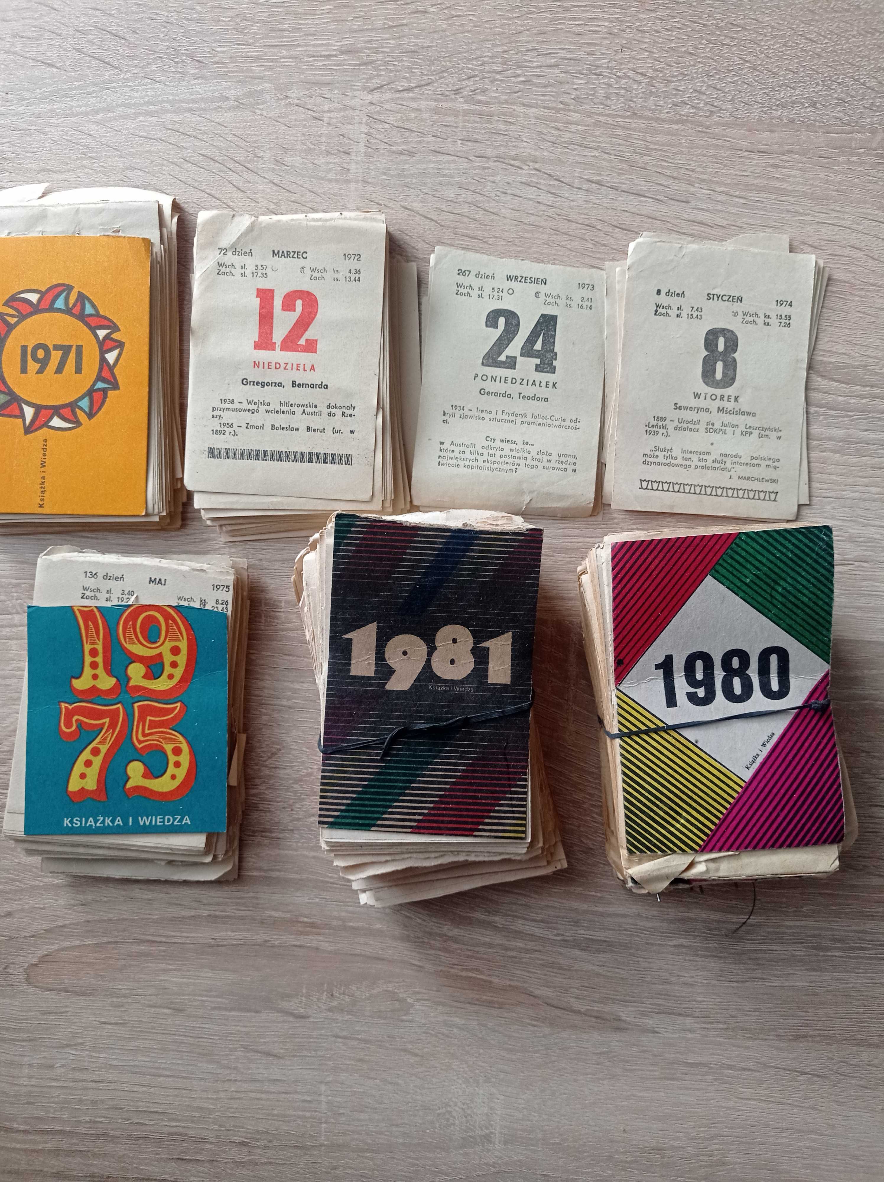 Kartki z kalendarza 1971 - 1980