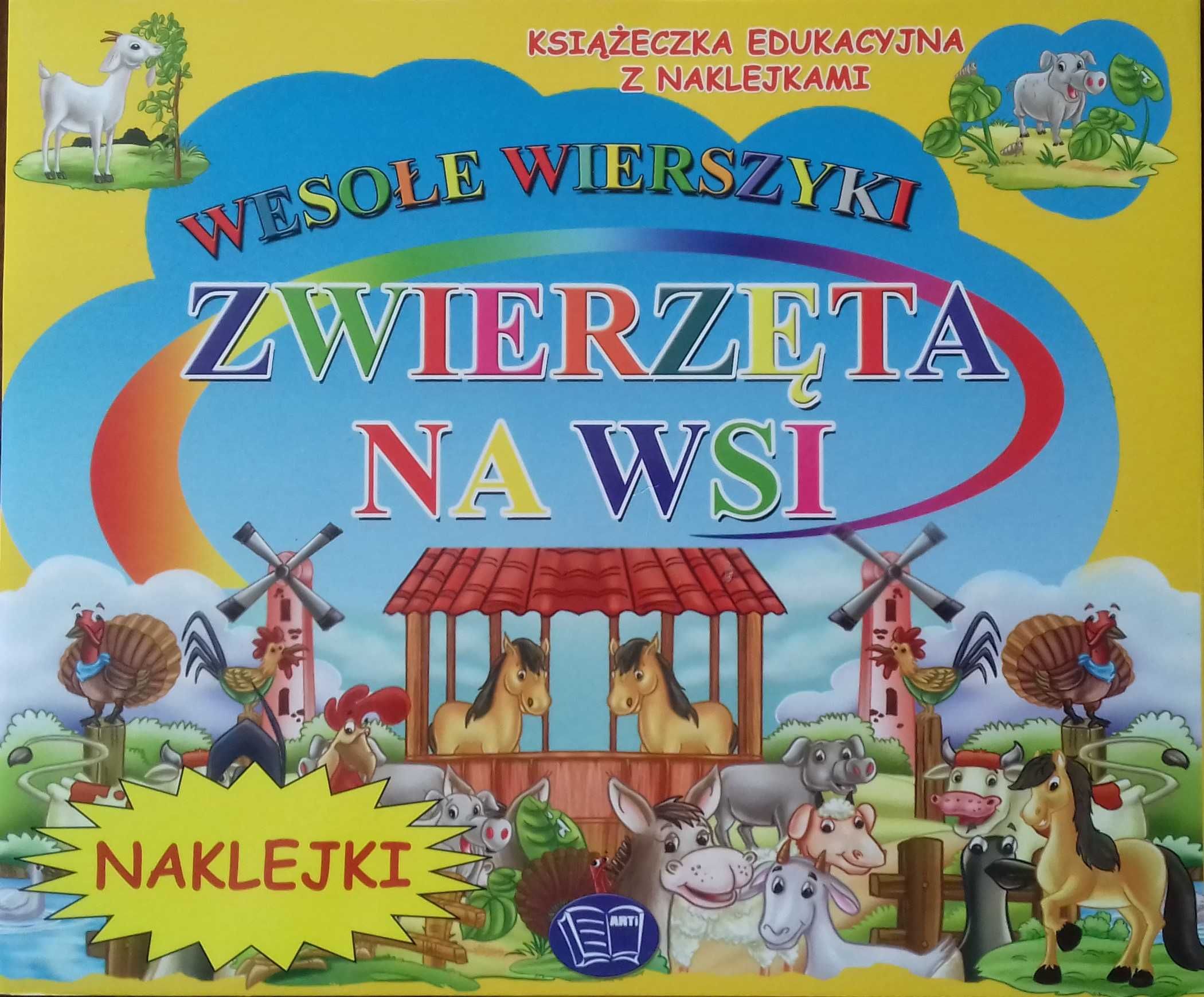 Zwierzęta na wsi Wesołe wierszyki + naklejki