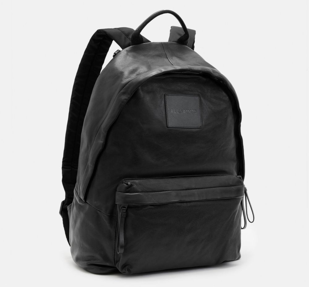 Carabiner Embossed Logo Leather Backpack allsaints шкіряний рюкзак