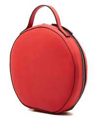 Новая  сумка, красная,  вместительная , застежка молния, диаметр 26 см