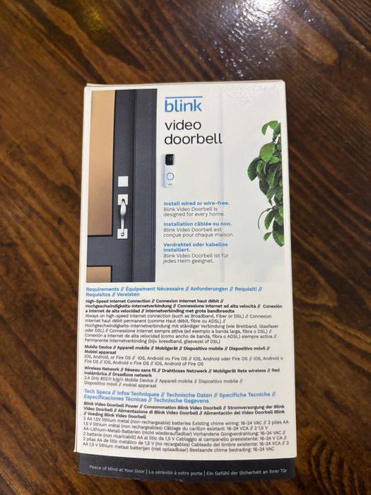 Blink video doorbell