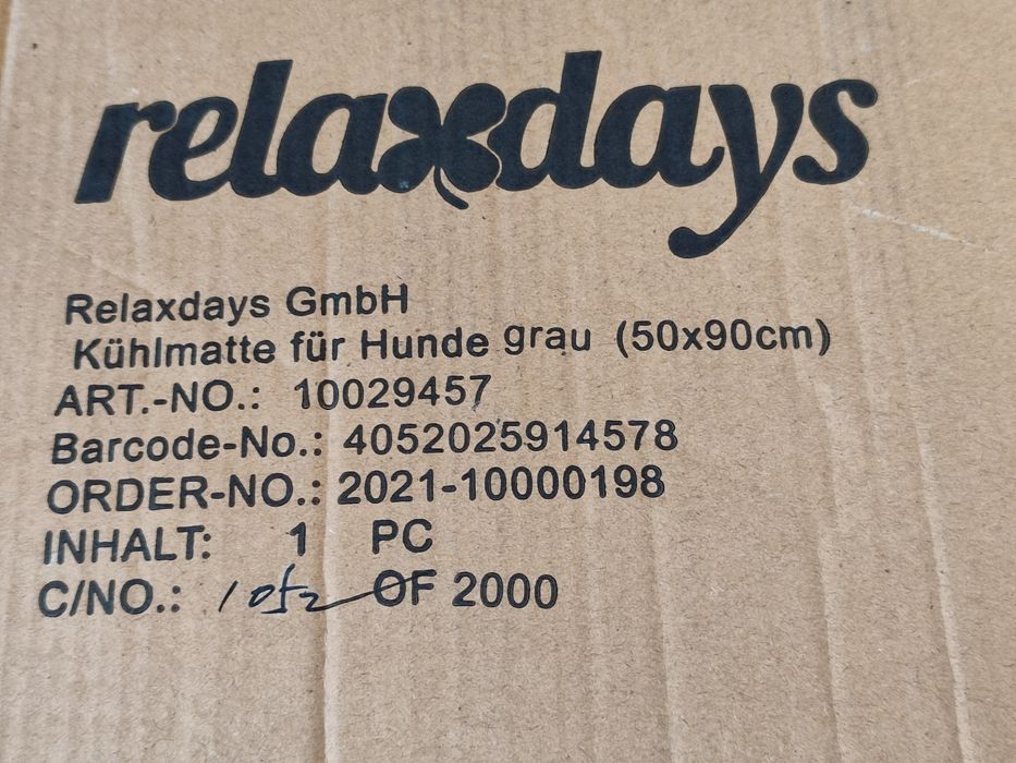 Mata chłodząca dla zwierząt Relaxdays 50 x 90 cm