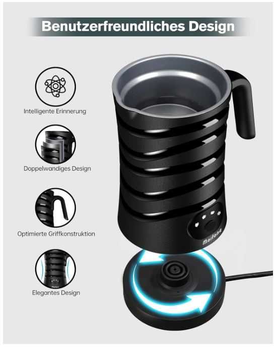 Elektryczny spieniacz do mleka 300ml 4 w 1