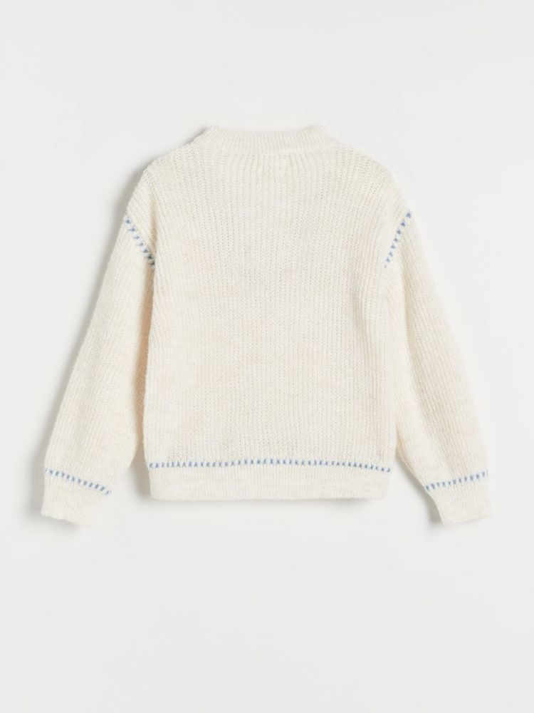 Reserved sweter dziewczęcy biały r.122, 158