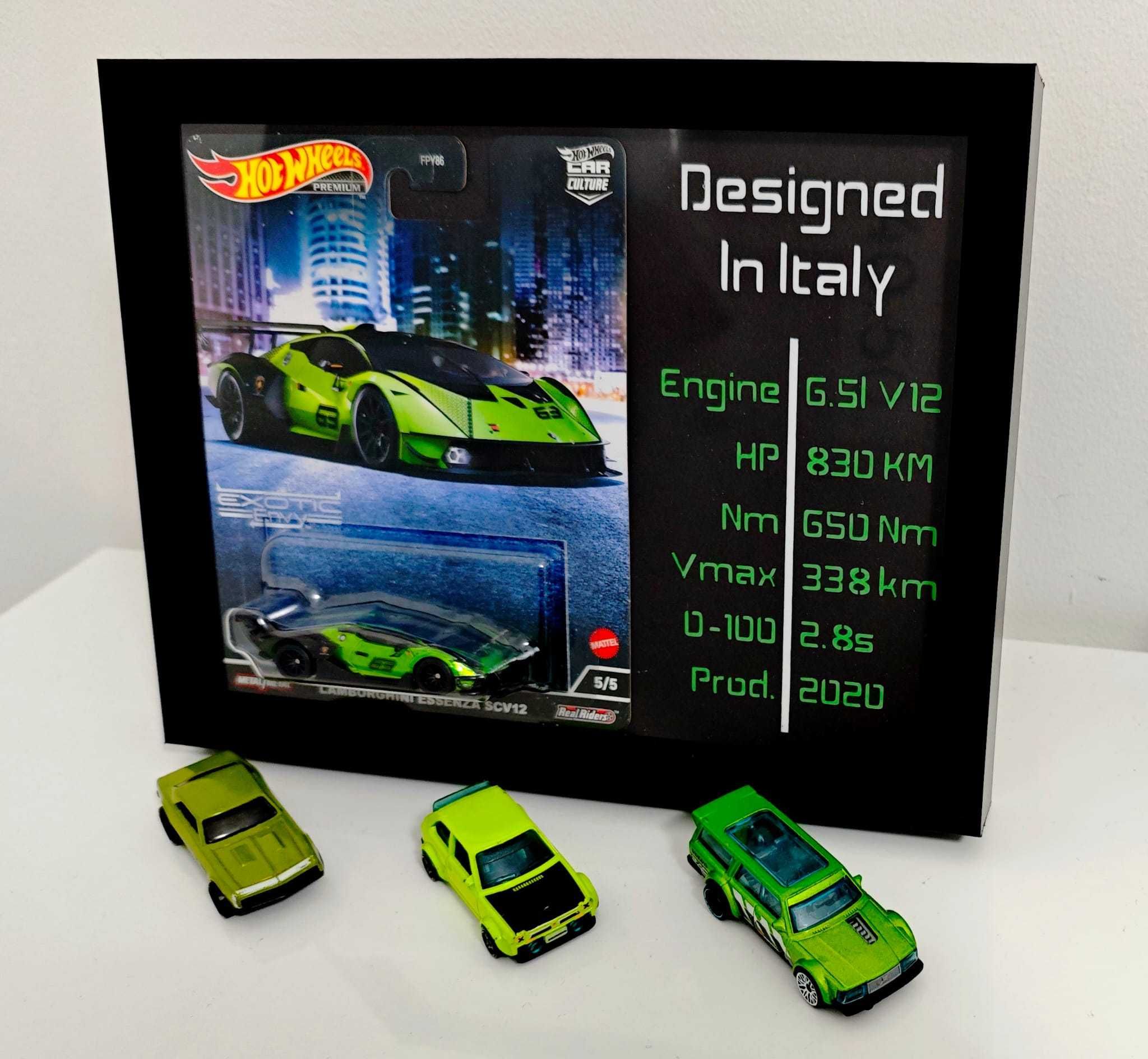 Ramka półka do modeli Hot Wheels ELITE64 dedykacja prezent życzenia