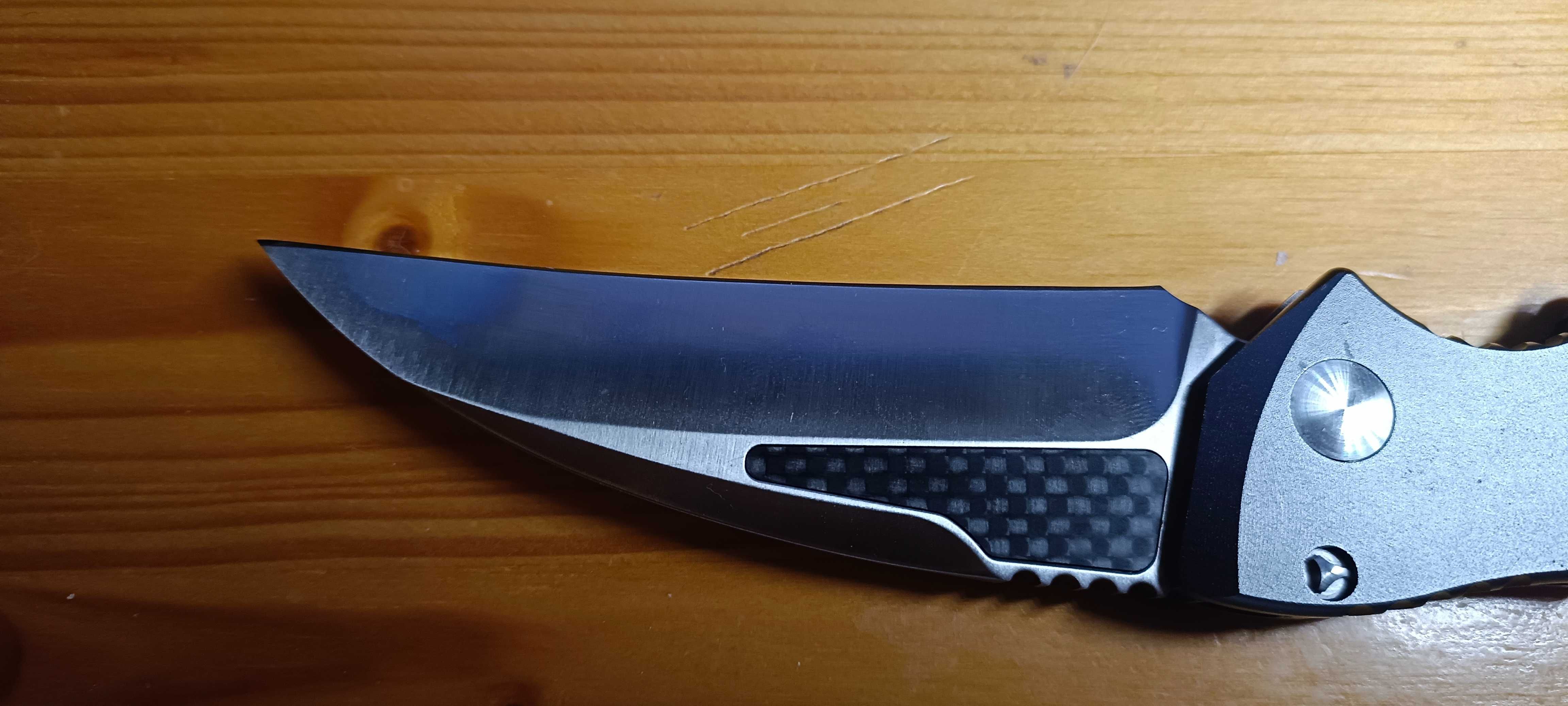 Nóż sprężynowy nowy, ostrze Karambit, EDC