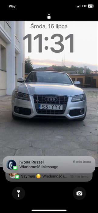 Audi A5 cabrio S-line 2.0tfsi 265km B&O zabezpieczenia  super stan