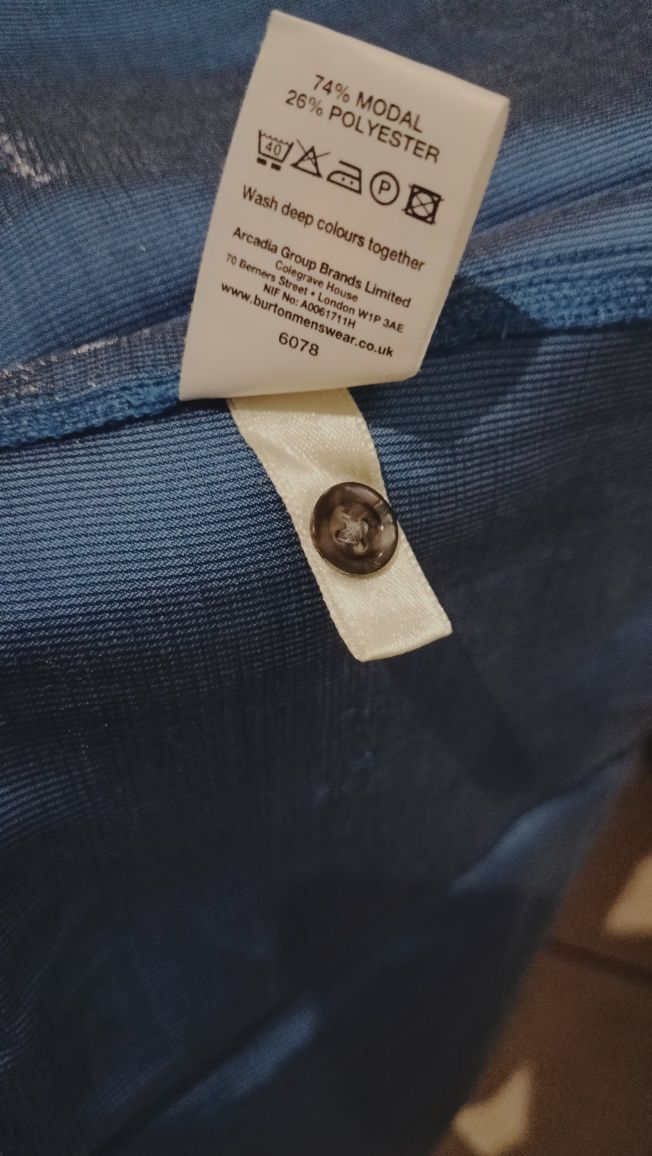 Koszula męska niebieska z krótkim rękawem