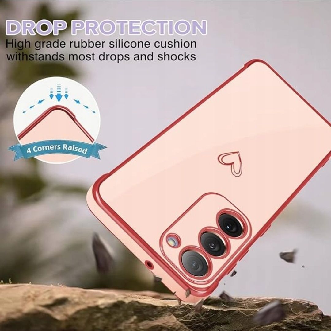 Plecki do Samsung Galaxy S23 5G, Etui z Różowe serce, Eleganckie case